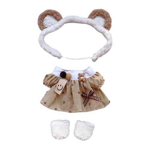 17cm-20cm Puppe Kleidung Bekleidung, Plüsch Puppenkleidung, Niedliche Spielzeugkleidung, Puppenzubehör, Kleidung für Puppe (LOV-11) von TROYSINC