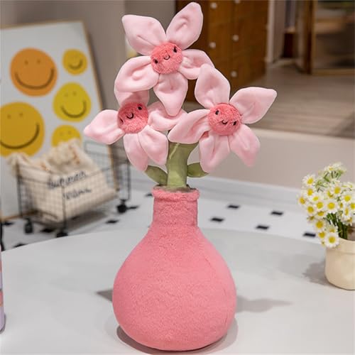 Pfirsichblüte mit Vase Plüschtiere, Pflanzen Blume Plüschtiere Blumentopf Plüsch-Blumenkissen, Cute Flower Bouquet Doll, Niedliches Plüsch-Bouquet, Valentinstag Plüsch Blumen,Süße Geschenke (Rosa) Pfirsichblüte mit Vase Plüschtiere, Pflanzen Blume Plüschtiere Blumentopf Plüsch-Blumenkissen, Cute Flower Bouquet Doll, Niedliches Plüsch-Bouquet, Valentinstag Plüsch Blumen,Süße Geschenke (Rosa) von TROYSINC