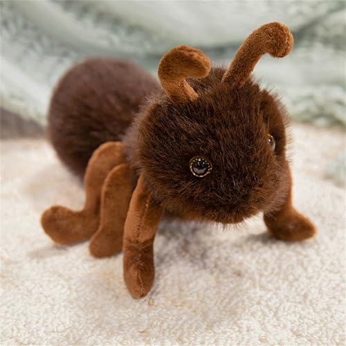 TROYSINC Ameise Kuscheltier, Künstliche Ameise Plüschtier Ameise Stofftier Plüschtier, Süße Ameise Plüsch Spielzeug Geschenke für Kinder (Dunkelbraun) von TROYSINC