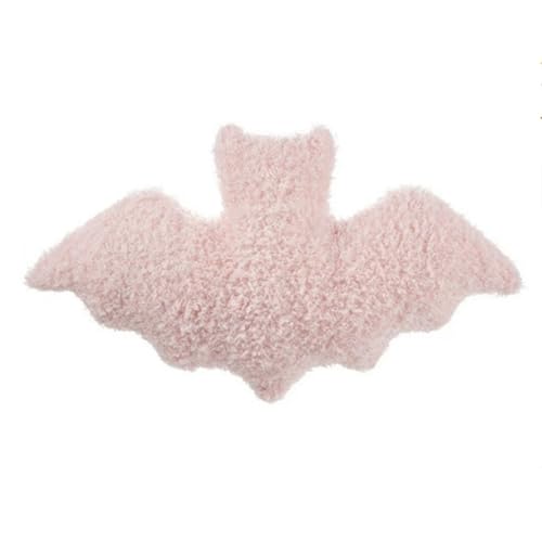 TROYSINC Fledermaus Plüschtier Kuscheltier Cartoon Fledermaus Stofftier Niedliches Fledermaus Kuscheltiere Geschenk für Erwachsene Und Kinder Halloween Dekoratives Kissen (Weiß) von TROYSINC