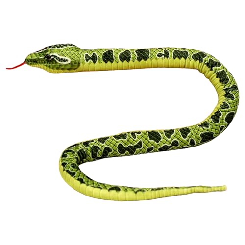 TROYSINC Große Schlange Kuscheltier Plüschtier Schlange Kuschelschlange Realistische Großes Python-Scherzgeschenk Riesige Schlange Stofftier Spielzeug für Kinder (Cyan) von TROYSINC