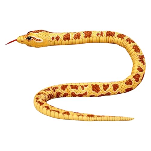 TROYSINC Große Schlange Kuscheltier Plüschtier Schlange Kuschelschlange Realistische Großes Python-Scherzgeschenk Riesige Schlange Stofftier Spielzeug für Kinder (Hellbraun) von TROYSINC