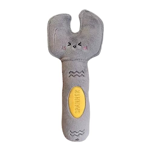 TROYSINC Hammer Kuscheltier, Kreative Werkzeuge Plüschtiere, Hammer Schraubenschlüssel Plüsch Spielzeug Kissen Stofftier Geschenk für Kinder (Schraubenschlüssel,28cm) von TROYSINC
