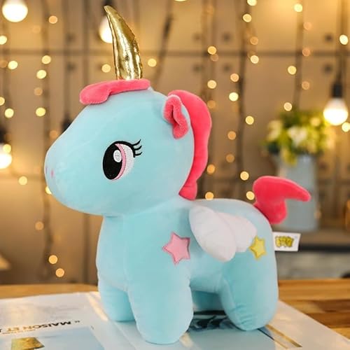 TROYSINC Kuscheltier Einhorn Plüschtier für Mädchen, Niedliches Plüschtier Geschenk für Mädchen, Weiches Geburtstagsgeschenk für Baby, Kinder (40cm,Blau) von TROYSINC