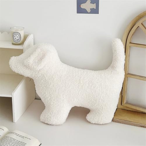 TROYSINC Kuscheltier Hund Plüschtier Niedlich Plush Welpen Spielzeug Stofftier zum Kuscheln und Spielen Kawaii Deko Plushie Geschenke für Kinder (Weiß) von TROYSINC