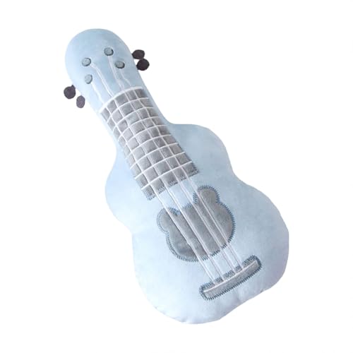 TROYSINC Kuscheltier Musikinstrumente, Kreatives Plüschtier Gitarre Stofftier Ukulele Gitarre Plüsch Spielzeug, Plüschtier Musikinstrumente Kissen Plüschpuppe, Geschenke für Kinder (S,Blau) von TROYSINC