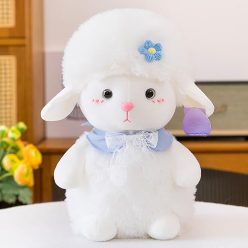 TROYSINC Kuscheltier Schaf Plüschtier Für Mädchen Kinder, Stofftier Schmusetier Zum Kuscheln & Spielen, Plüschtier Schaf Geschenk, Schaf Plush Für Mädchen (50cm,Blau) von TROYSINC