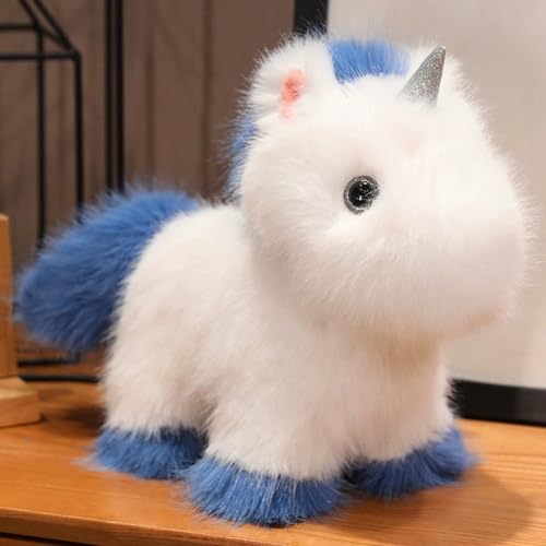 TROYSINC Kuscheltier Traum Einhorn Puppe Plüschtier Plüschpuppe, Flauschiger Einhorn Plüsch Puppe Spielzeug Geburtstag Geschenke für Jungen und Mädchen (55cm,Blau) von TROYSINC