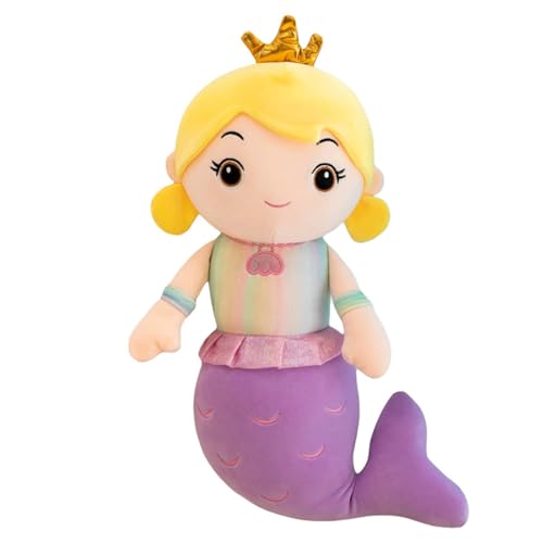 TROYSINC Meerjungfrau Kuscheltier, Niedliches Plüsch Meerjungfrau Stofftier für Mädchen Weiches Plüschtier Spielzeug Geschenk (40cm,Lila) von TROYSINC