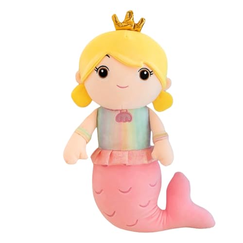 TROYSINC Meerjungfrau Kuscheltier, Niedliches Plüsch Meerjungfrau Stofftier für Mädchen Weiches Plüschtier Spielzeug Geschenk (40cm,Rosa) von TROYSINC