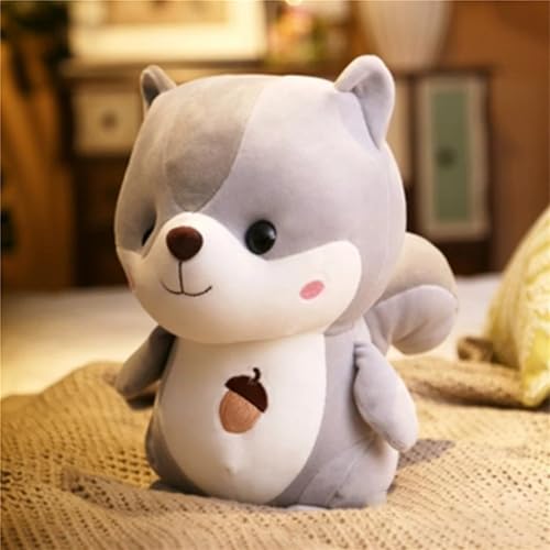 TROYSINC Niedliches Eichhörnchen Kuscheltier, Eichhörnchen Plüschtier Stofftier Plüsch Weiches Eichhörnchen Spielzeug, Geschenke für Kinder (30cm,Grau) von TROYSINC