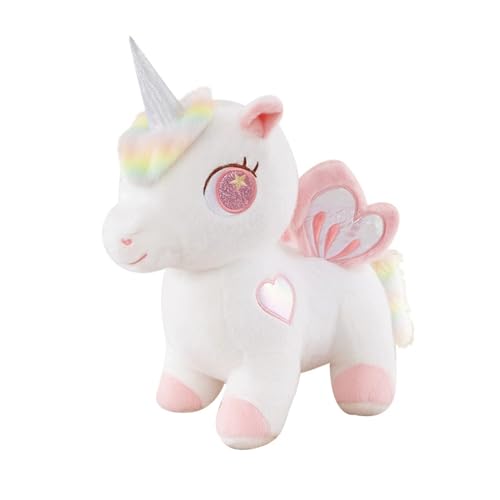 TROYSINC Niedliches Einhorn Kuscheltier, Einhorn Plüschtier Weiches Einhorn Stofftier Spielzeug Geschenk für Kinder (25cm,Rosa) von TROYSINC