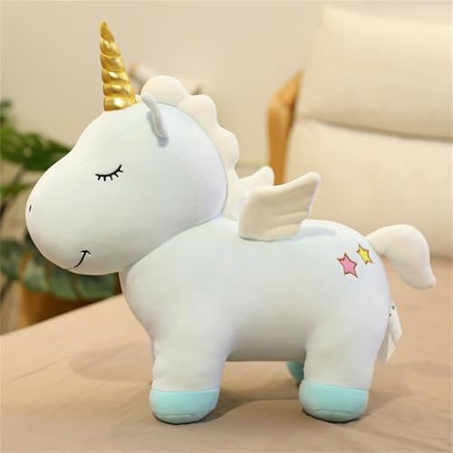 TROYSINC Niedliches Einhorn Kuscheltier, Einhorn Plüschtier Weiches Einhorn Stofftier Spielzeug Geschenk für Kinder (50CM,Blau) von TROYSINC