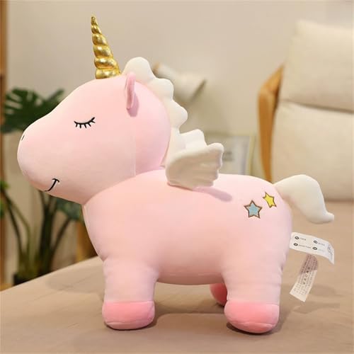 TROYSINC Niedliches Einhorn Kuscheltier, Einhorn Plüschtier Weiches Einhorn Stofftier Spielzeug Geschenk für Kinder (50CM,Rosa) von TROYSINC