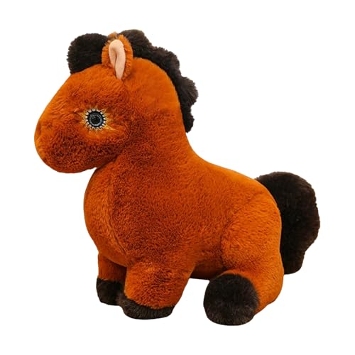 TROYSINC Niedliches Pferde Kuscheltier, Pferde Plüschtier Weiches Ponys Stofftier Spielzeug Geschenk für Kinder (60cm,Braun) von TROYSINC