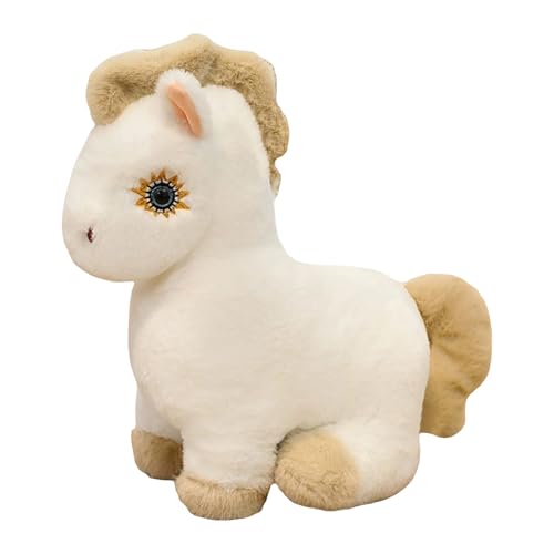 TROYSINC Niedliches Pferde Kuscheltier, Pferde Plüschtier Weiches Ponys Stofftier Spielzeug Geschenk für Kinder (60cm,Weiß) von TROYSINC