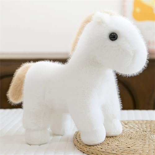 TROYSINC Pferd Kuscheltier Weich Plüsch Pferd Plüschtier, Niedliche Stofftier Baby Spielzeug Geschenk (50cm,Weiß) von TROYSINC