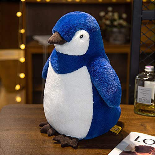 TROYSINC Pinguin Kuscheltier, Pinguin Stofftier Plüschtier, Süße Pinguin-Kissen Geschenke für Kinder Baby Jungen Mädchen (Blau,25CM) von TROYSINC