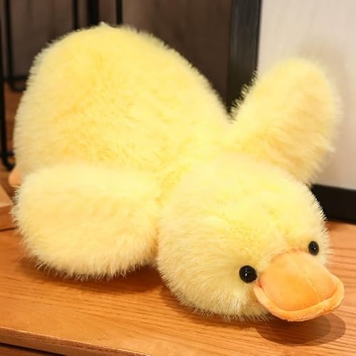 TROYSINC Plüsch Cartoon Ente Kuscheltier Weiches Kissen Werfen Ente Kissen-Stofftier Süße Plüschtier für Kinder Mädchen Puppe Geschenk (100cm,Gelb) von TROYSINC