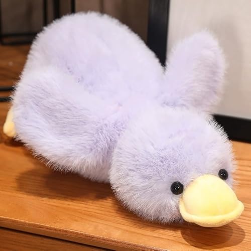 TROYSINC Plüsch Cartoon Ente Kuscheltier Weiches Kissen Werfen Ente Kissen-Stofftier Süße Plüschtier für Kinder Mädchen Puppe Geschenk (100cm,Lila) von TROYSINC