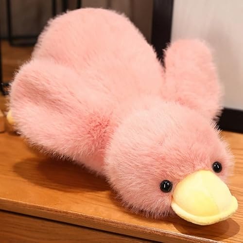 TROYSINC Plüsch Cartoon Ente Kuscheltier Weiches Kissen Werfen Ente Kissen-Stofftier Süße Plüschtier für Kinder Mädchen Puppe Geschenk (100cm,Rosa) von TROYSINC