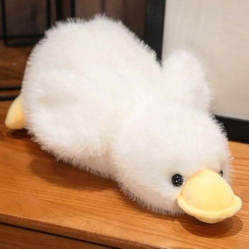 TROYSINC Plüsch Cartoon Ente Kuscheltier Weiches Kissen Werfen Ente Kissen-Stofftier Süße Plüschtier für Kinder Mädchen Puppe Geschenk (100cm,Weiß) von TROYSINC