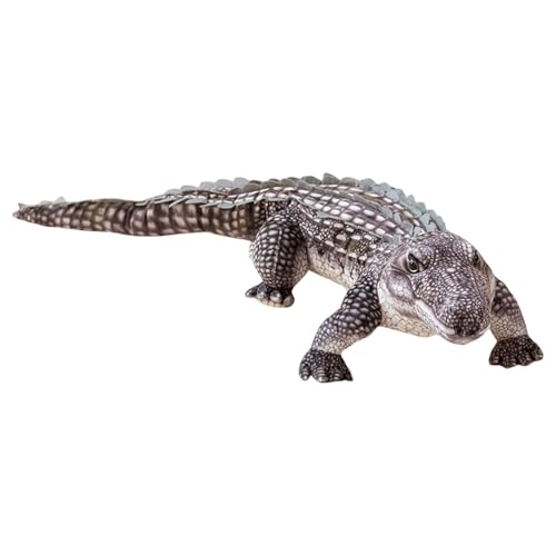 TROYSINC Plüschtier Echse Kreatives Reptil Kuscheltier zum Sammeln, Dekorieren & Schenken – Weiches Kuscheltier mit Auszeichnung für Realistische Details (95cm,Grau-blau) von TROYSINC