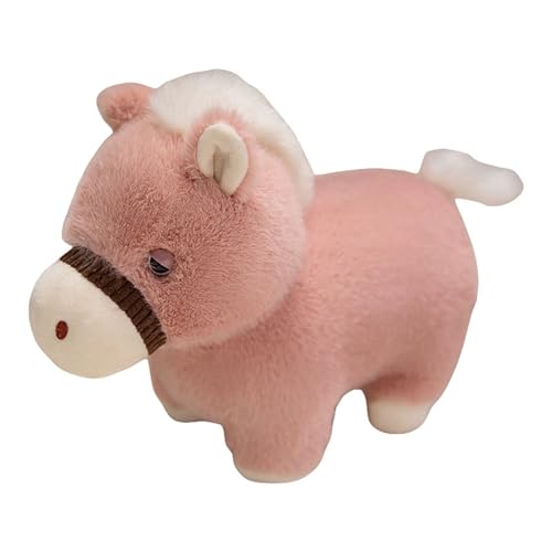 TROYSINC Plüschtier Kuscheltier Süßes Weißes Pony-Stofftier, Beruhigendes Kuschelkissen für Babys, Mädchen und Alle, Die Kuscheltiere Lieben (45cm,Rosa) von TROYSINC