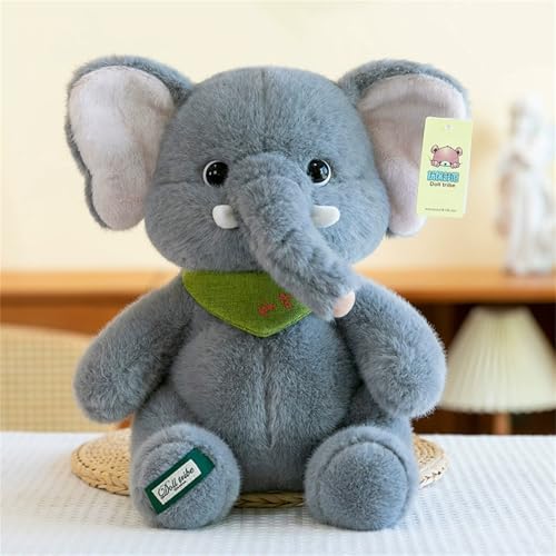 TROYSINC Plüschtier Nilpferd Stofftier, Kawaii Plüsch, Realistisch Kuscheltier, Plüschkissen Weiches Elefant Spielzeug Wurfkissen Schmusetier Geschenk für Kinder Mädchen Jungen (25cm,D) von TROYSINC