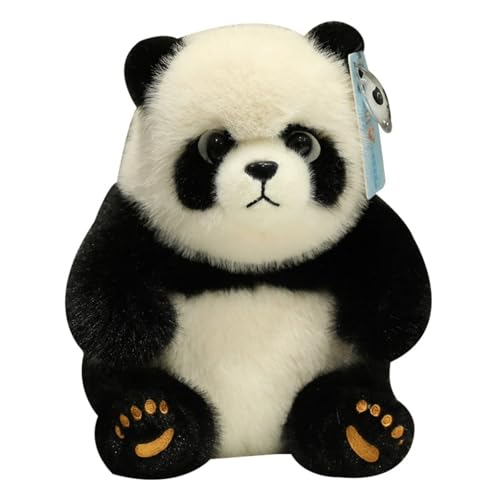 TROYSINC Plüschtier Simulation Panda Eisbär Kuscheltier Plüschpuppe, Flauschiger Plüsch Puppe Spielzeug Geburtstag Geschenke für Jungen und Mädchen (25cm,Panda) von TROYSINC