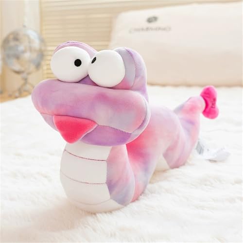 TROYSINC Schlange Plüschtier Plüschtiere, Süßes Schlange Kuscheltier, Flauschiges Stofftier Schlange Plüschtiere Spielzeug Geschenk für Kinder (Violett) von TROYSINC