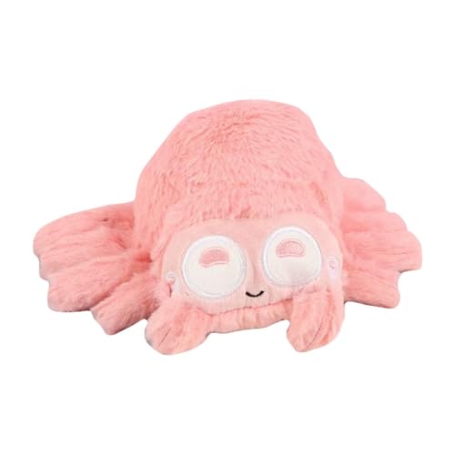 TROYSINC Spinne Stofftier Kuscheltier Cartoon Spinne Plüschtier Niedliches Spinne Wurfkissen Kuscheltiere Geschenk für Erwachsene Und Kinder Halloween (17cm,Rosa) von TROYSINC
