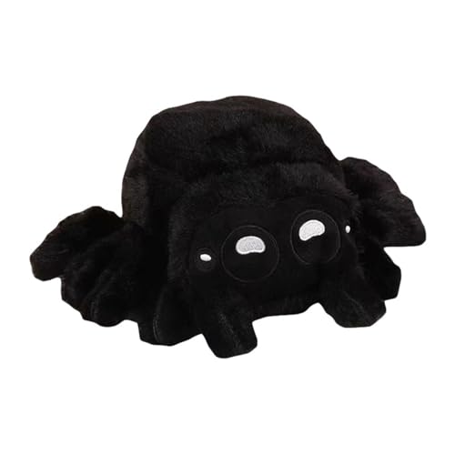 TROYSINC Spinne Stofftier Kuscheltier Cartoon Spinne Plüschtier Niedliches Spinne Wurfkissen Kuscheltiere Geschenk für Erwachsene Und Kinder Halloween (17cm,Schwarz) von TROYSINC