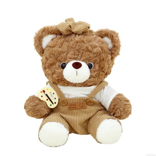 TROYSINC Teddy Bear Plüschtier mit Hose, Bear Kuscheltier, Weich Teddy Bear Stofftier Kinderspielzeug Geschenk (Dunkelbraun) von TROYSINC