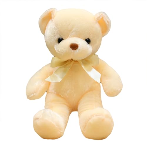 TROYSINC Teddybär Plüschtier Kuscheltier Stofftier Weiches Fell Teddybär Valentinstag Kindertag Geschenk (Beige,30cm) von TROYSINC