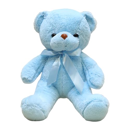 TROYSINC Teddybär Plüschtier Kuscheltier Stofftier Weiches Fell Teddybär Valentinstag Kindertag Geschenk (Blau,30cm) von TROYSINC