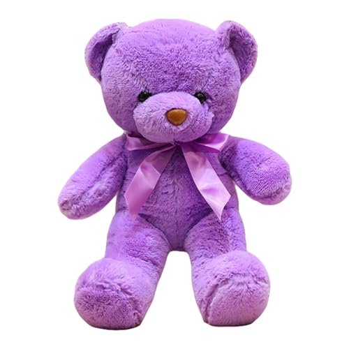 TROYSINC Teddybär Plüschtier Kuscheltier Stofftier Weiches Fell Teddybär Valentinstag Kindertag Geschenk (Lila,30cm) von TROYSINC