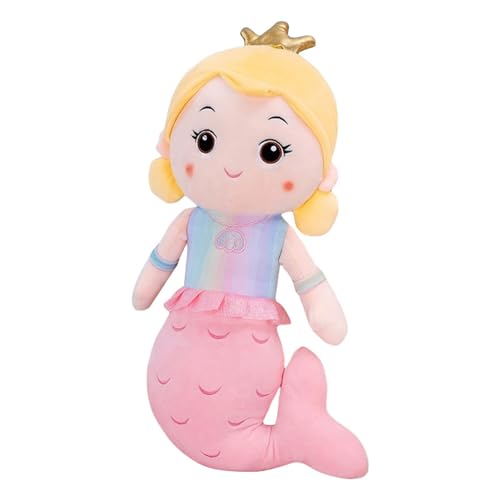 TROYSINC Weiches Meerjungfrau Kuscheltier, Niedliches Plüsch Meerjungfrau Plüschtier Stofftier für Mädchen, Kuschelweiches Plüschtier Spielzeug Geschenk (70cm,Rosa) von TROYSINC