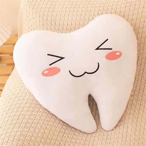 TROYSINC Zahnkissen Zahn Plüschtier Kinder, Niedliches Zahn Kuscheltier, Kreative Stofftier Spielzeug Geschenk Erwachsene und Kinder (40cm,B) von TROYSINC