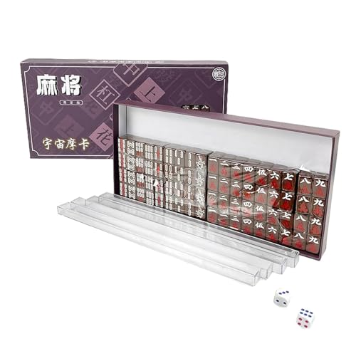 TRQZNLEP Chinesisches Mahjong Mini-Mahjong-Set, kleines chinesisches Mahjong-Set, traditionelle chinesische Mahjong-Fliesen für Outdoor-Schlafsaal-Reisespiel Tisch-Mahjong-Fliesen von TRQZNLEP