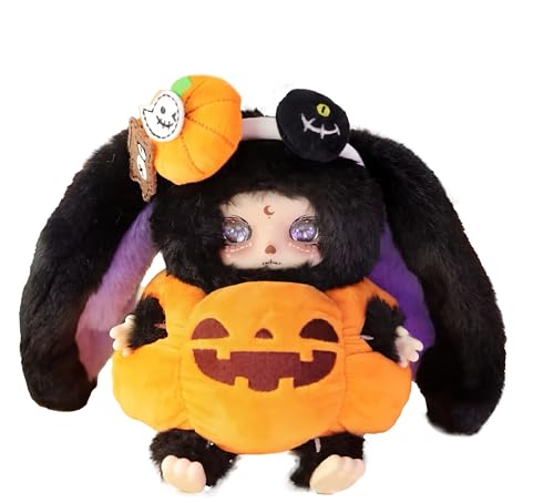 LOKIKI Trick or Treat Serie Plüsch Blind Box Stofftier | Halloween-Design, weiches Plüsch mit Schlüsselanhänger | ca. 18 cm hoch | 4+1 Designs, 1 zufällig pro Box | Offizielles Originalprodukt von TRRCEPOS