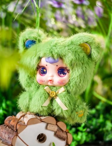 MM Milchbonbon Plüsch-Blind Box Figur | Sammelbare Kuscheltiere mit PVC-Gesicht & weichem Plüschkörper, große glänzende Augen | 6 Designs + 1 Geheimfigur | Zufällige Lieferung (1 Stück) von TRRCEPOS