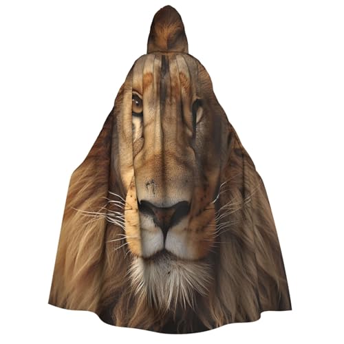 TRSGKSQP Afrikanischer Löwenkopf Erwachsenen-Umhang mit Kapuze, Halloween-Umhang, lange Kapuze, Robe, Umhang, Cosplay-Kostüm TRSGKSQP Afrikanischer Löwenkopf Erwachsenen-Umhang mit Kapuze, Halloween-Umhang, lange Kapuze, Robe, Umhang, Cosplay-Kostüm von TRSGKSQP