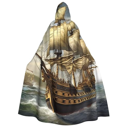TRSGKSQP Age of Discovery Ship Erwachsene Kapuzenumhang Halloween Umhang Lange Kapuze Robe Umhang Cosplay Kostüm TRSGKSQP Age of Discovery Ship Erwachsene Kapuzenumhang Halloween Umhang Lange Kapuze Robe Umhang Cosplay Kostüm von TRSGKSQP