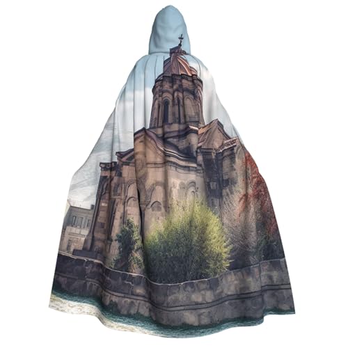 TRSGKSQP Armenische Kirche Erwachsene Kapuzenumhang Halloween Umhang Lange Kapuze Robe Umhang Cosplay Kostüm von TRSGKSQP
