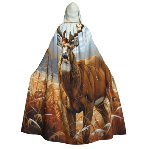 TRSGKSQP Buck Deer Kapuzenumhang für Erwachsene, Halloween-Umhang, lange Kapuze, Robe, Umhang, Cosplay-Kostüm TRSGKSQP Buck Deer Kapuzenumhang für Erwachsene, Halloween-Umhang, lange Kapuze, Robe, Umhang, Cosplay-Kostüm von TRSGKSQP