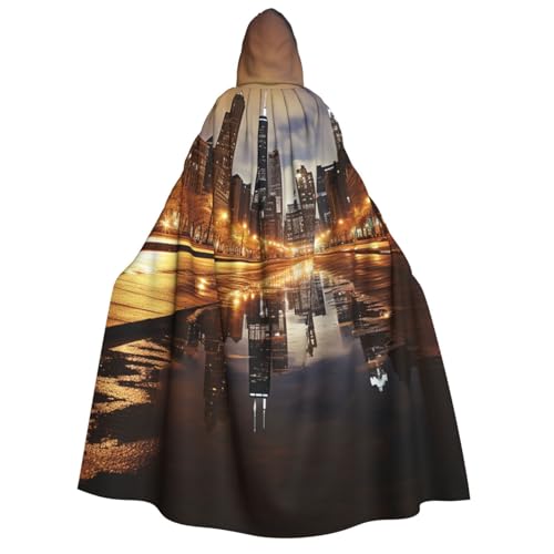 TRSGKSQP Chicago Erwachsenen-Umhang mit Kapuze, Halloween-Umhang, lange Kapuze, Robe, Umhang, Cosplay-Kostüm von TRSGKSQP