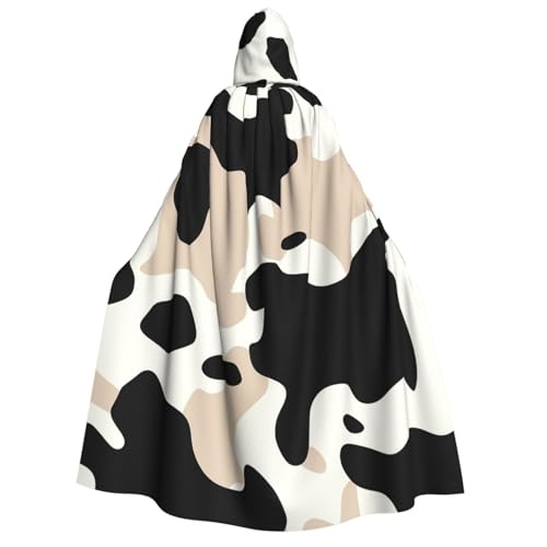 TRSGKSQP Cowspot-Umhang mit Kapuze für Erwachsene, Halloween-Umhang, lange Kapuze, Cosplay-Kostüm von TRSGKSQP
