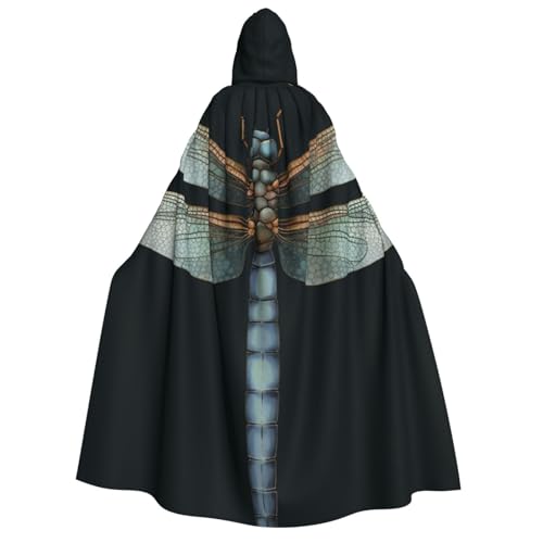 TRSGKSQP Dragonfly Erwachsene Kapuzenumhang Halloween Umhang Lange Kapuze Robe Umhang Cosplay Kostüm von TRSGKSQP