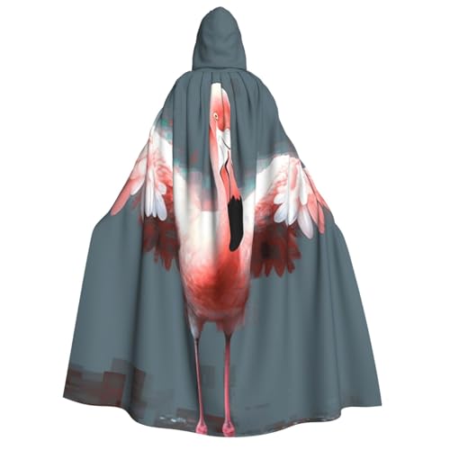 TRSGKSQP Flamingo Kapuzenumhang für Erwachsene, Halloween-Umhang, lange Kapuze, Robe, Umhang, Cosplay-Kostüm TRSGKSQP Flamingo Kapuzenumhang für Erwachsene, Halloween-Umhang, lange Kapuze, Robe, Umhang, Cosplay-Kostüm von TRSGKSQP